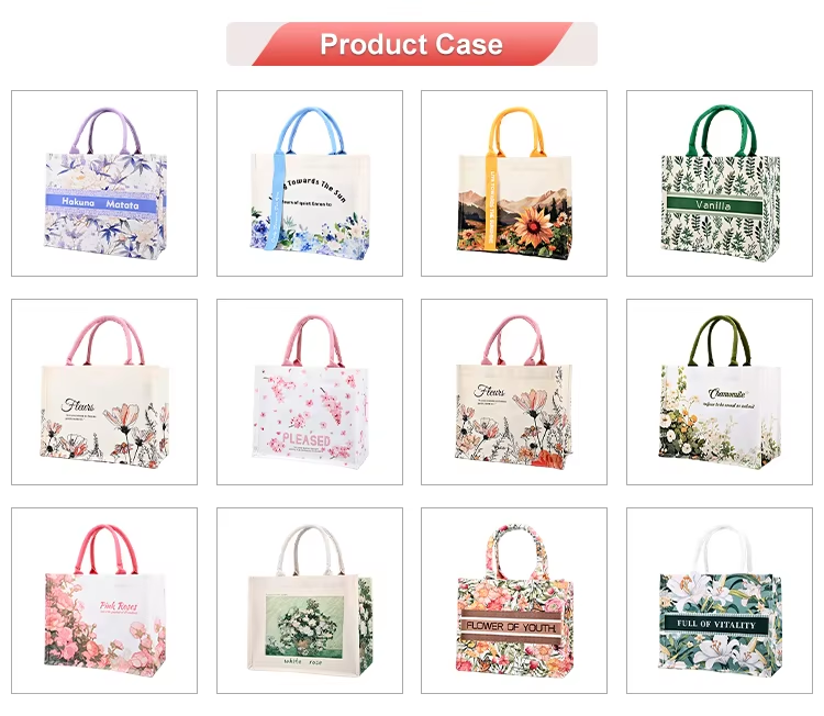 Free Samples Custom Logo 3D Laminated Material Black Canvas Shoulder Tote Gift Bag With Cotton Handle Zipper Closure Logo