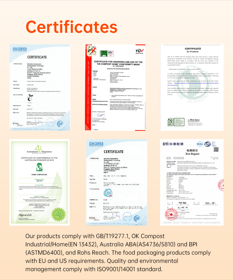 Factory Wholesale Customized Compostable Big Trash Bag Heavy Duty Biodegradable Black Bin Bags Rubbish Garbage Bags Roll EN13432