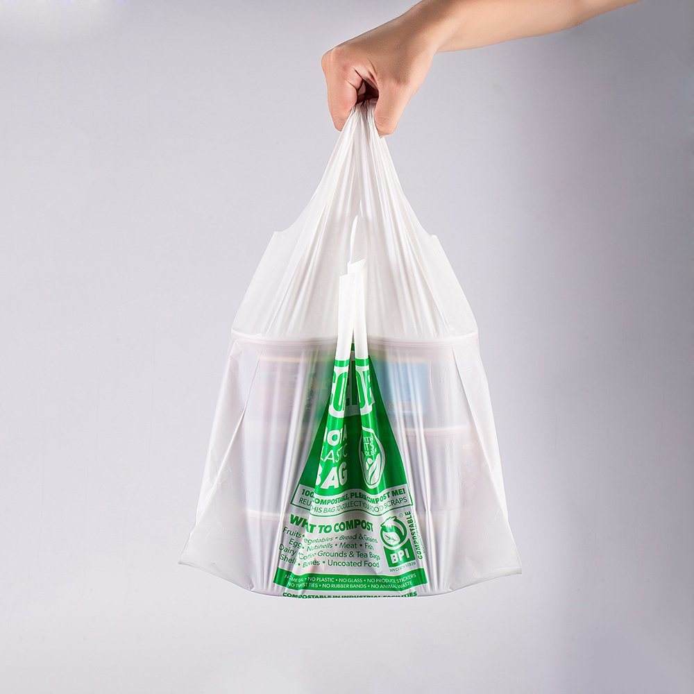 OK Compost Home 100% Compostable Plastic Vegetable and Fruit Bags Produce Bag EN13432