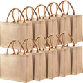 Free Samples Cheap Reusable Custom Logo Printed Grocery Shopping Burlap Jute 3D Laminated Material Tote Bag With Handle