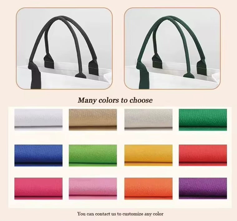 New Style Custom Printed Logo Cross Body Bag Tote Shopping Cotton Canvas Handbag Female Book Canvas Tote Bag With Handle