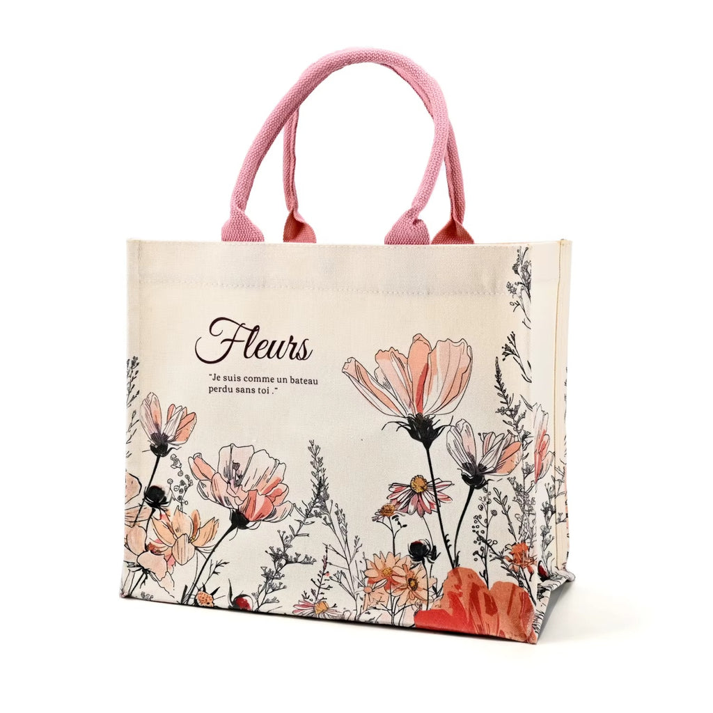 Free Samples Custom 3D Laminated Material Canvas Shoulder Handbag Eco Friendly Book Canvas Tote Bag With Your Brand Logo